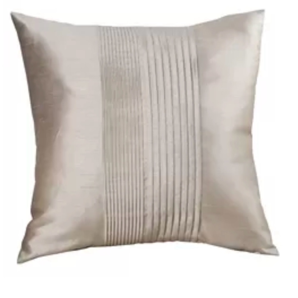 Willa and Arlo Selina Pleated Throw Pillow Silver 22x22 Lot of 2